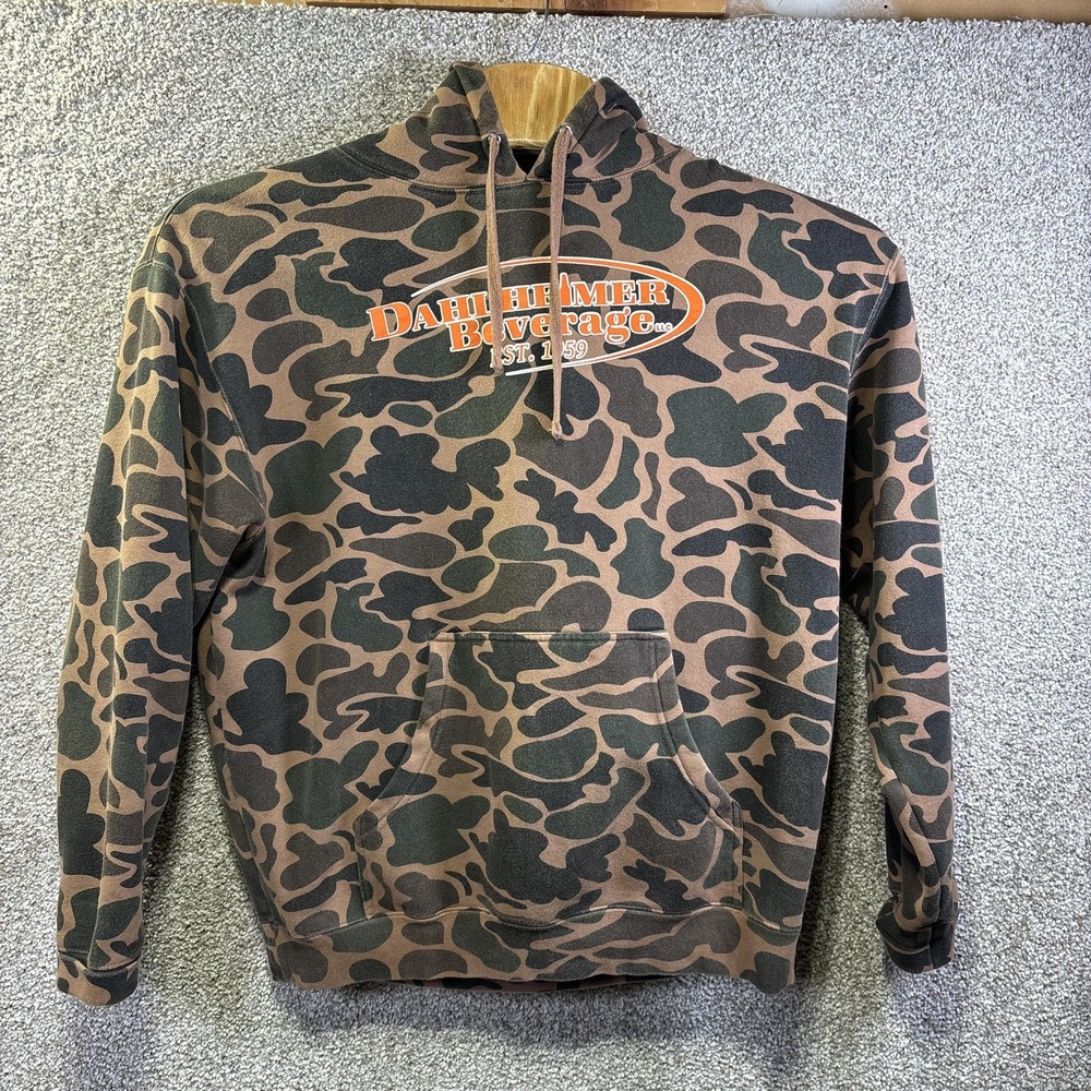 Duck Camo Hoodie Independent Trading Company Men's Large Pullover Sweatshirt